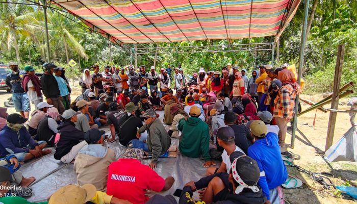 Konflik Agraria Memanas Di Banggai, Ratusan Warga Mayayap Blokade Jalan Tambang, Tagih Janji PT IMN